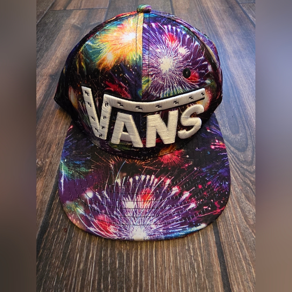 Vans Multicolor Satin Fireworks Snap Back Cap